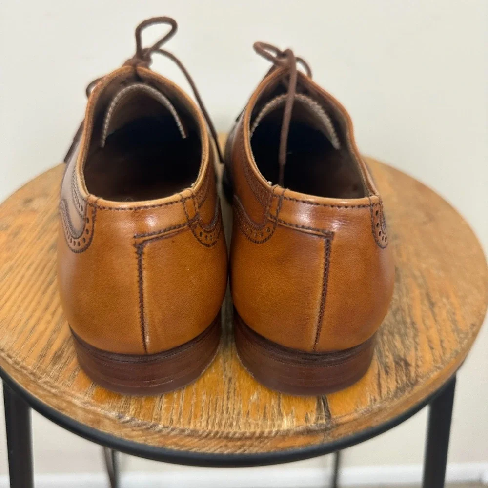 Crockett & Jones Drummond Mens US 7 E Dress Shoes Brown Leather Wingtip Oxford